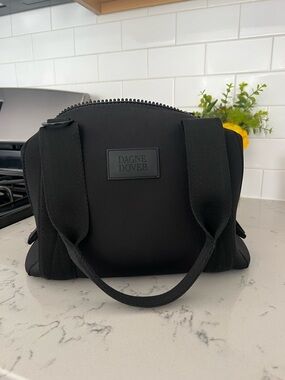 Dagne Dover small Black Neoprene Landon Carry-All Tote